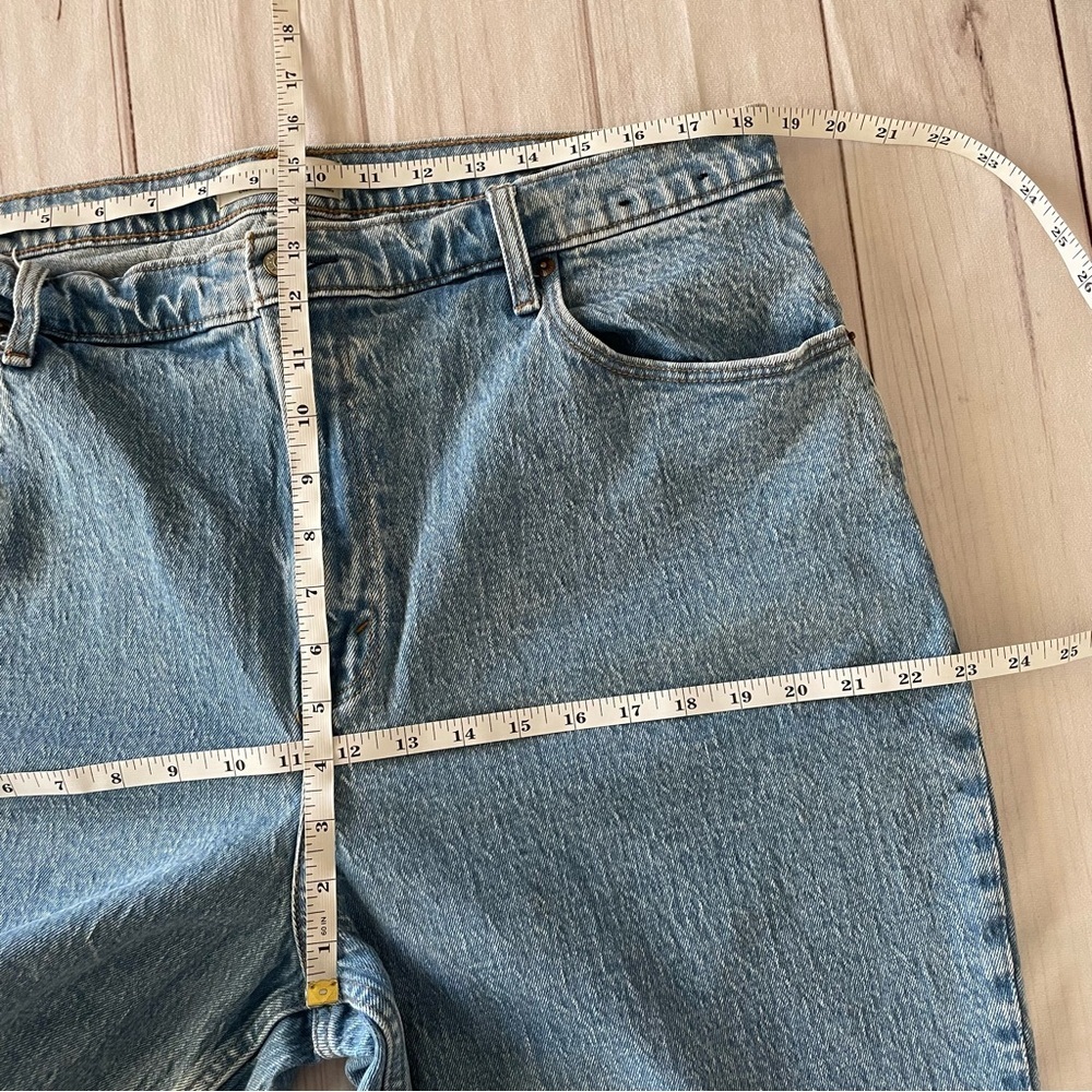 Abercrombie & Fitch Curve Love 90s Straight Ultra High Rise Jeans Womens 18 Blue - Picture 9 of 12